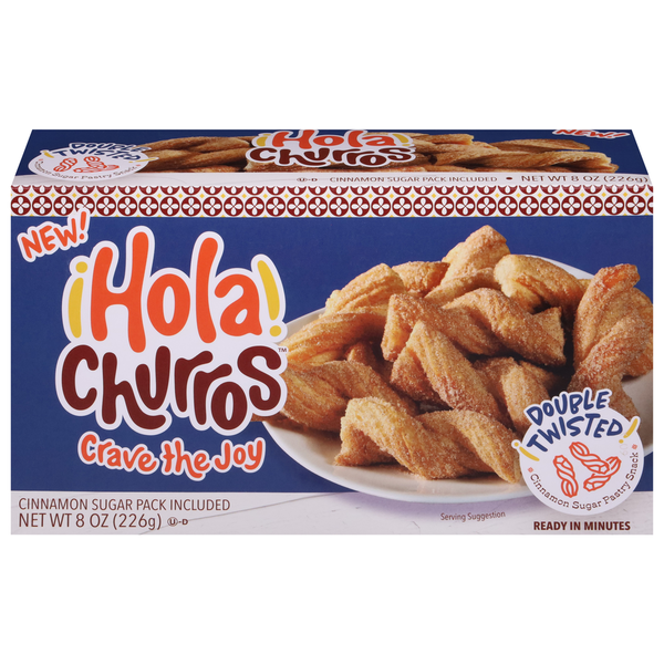 Frozen Dessert ¡Hola! Churros® Pastry Snack, Cinnamon Sugar, Double Twisted hero