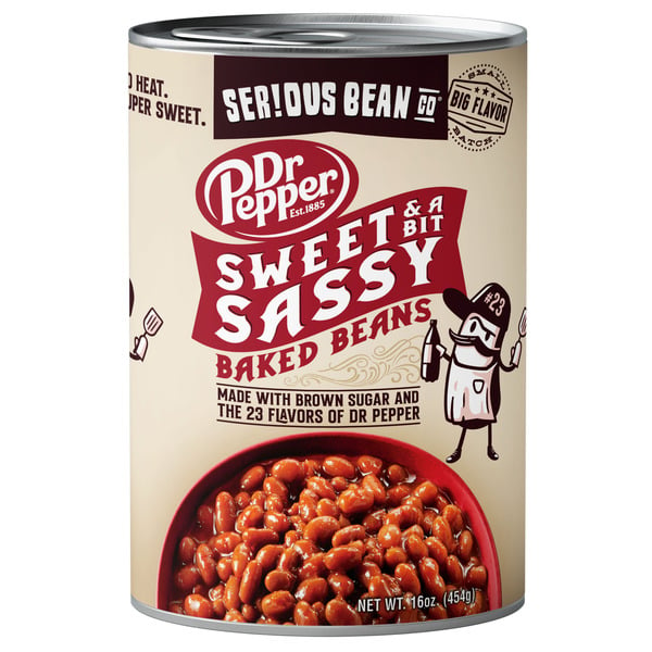 Canned Meals & Beans SERIOUS Bean Co Sweet and a Bit Sassy Dr Pepper Baked Beans, Fully Cooked hero