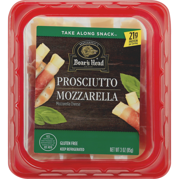 Grab & Go Meals & Pizza Boar's Head Prosciutto & Mozzarella Cheese Snack, Roll-up hero