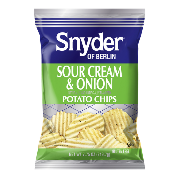 Chips & Pretzels Snyder Of Berlin Sour Cream & Onion Potato Chips hero