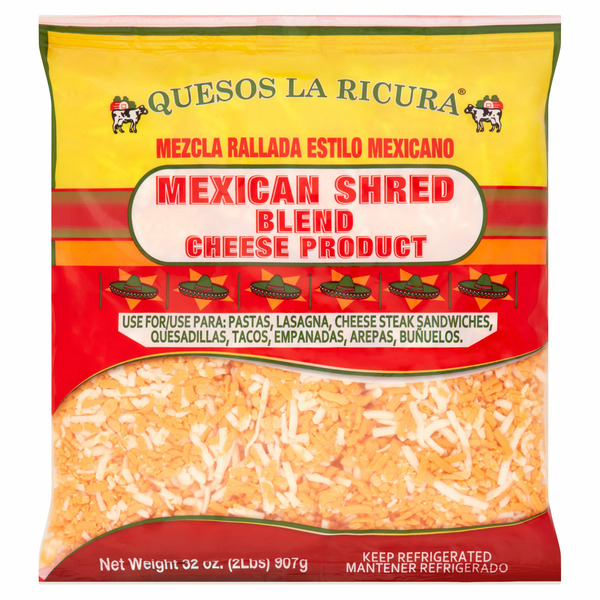 Cheese La Ricura Mexican Shred Blend Shredded Cheese hero