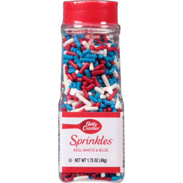 Baking Supplies & Decor Betty Crocker Sprinkles, Red, White & Blue hero