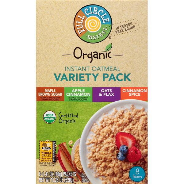 Cereal Full Circle Instant Oatmeal, Variety Pack hero