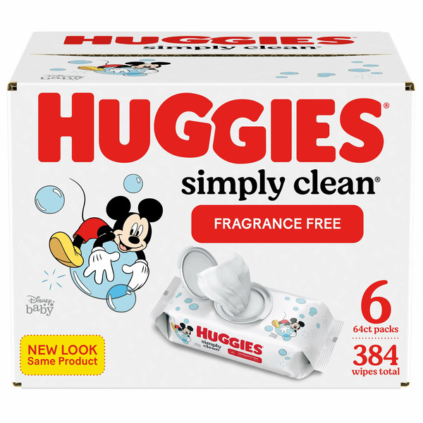 Diapers & Wipes Huggies Simply Clean Unscented Baby Wipes hero