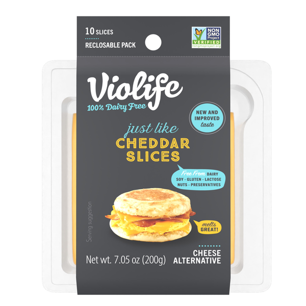 Packaged Cheese Violife Just Like Cheddar Slices, Dairy-Free Vegan hero