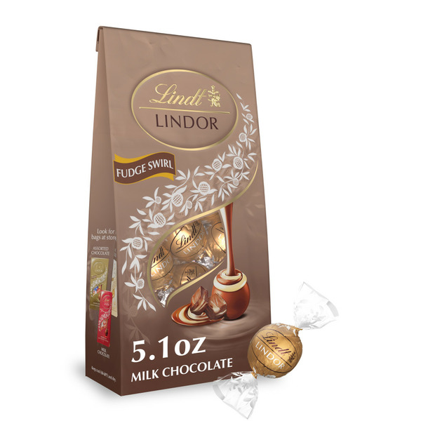 Bakery Desserts Lindt Lindor Fudge Swirl Milk Chocolate Candy Truffles hero