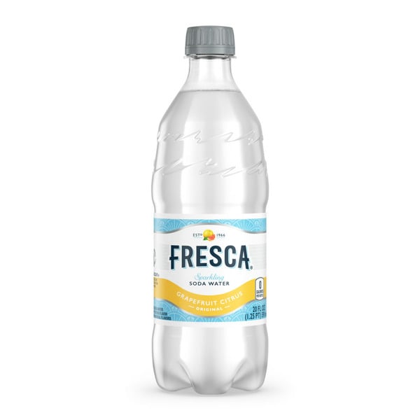 Soft Drinks Fresca Grapefruit Citrus Sparkling Soda Water Bottles hero