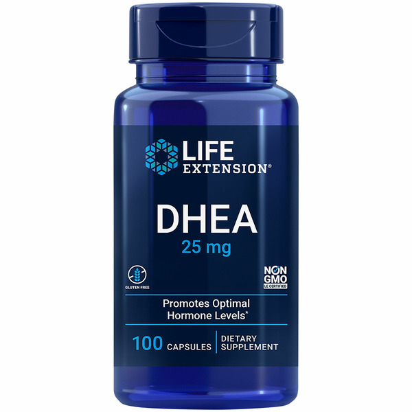 Healthy Aging Life Extension Dhea 25 Mg Promotes Optimal Hormone Levels Dietary Supplement Capsules hero