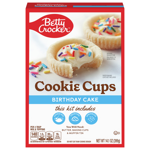 Baking Supplies & Decor Betty Crocker Cookie Cups, Birthday Cake hero