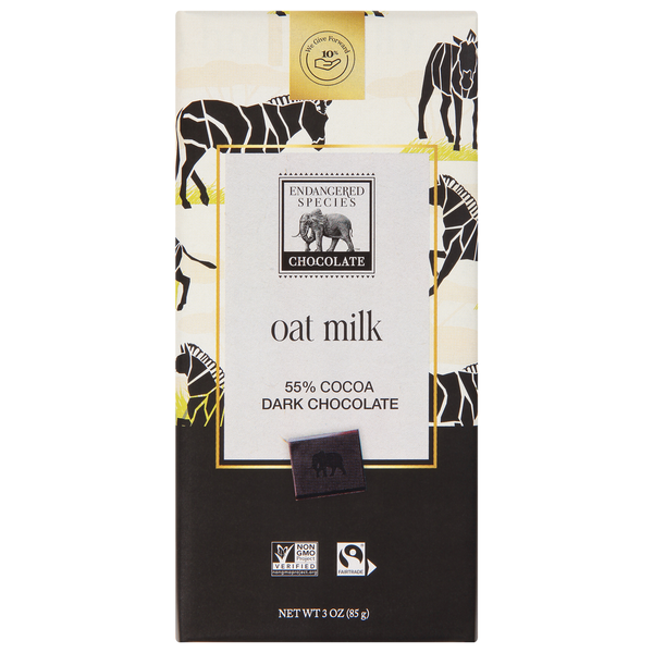 Cereal Endangered Species Dark Chocolate, Oat Milk, 55% Cocoa hero