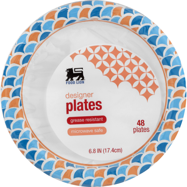 Plates, Bowls, Cups & Flatware Food Lion Designed Plates, Wrapper hero