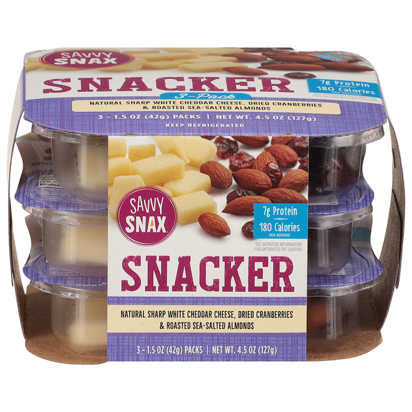 Specialty Cheeses Savvy Snax Snacker, 3-Pack hero