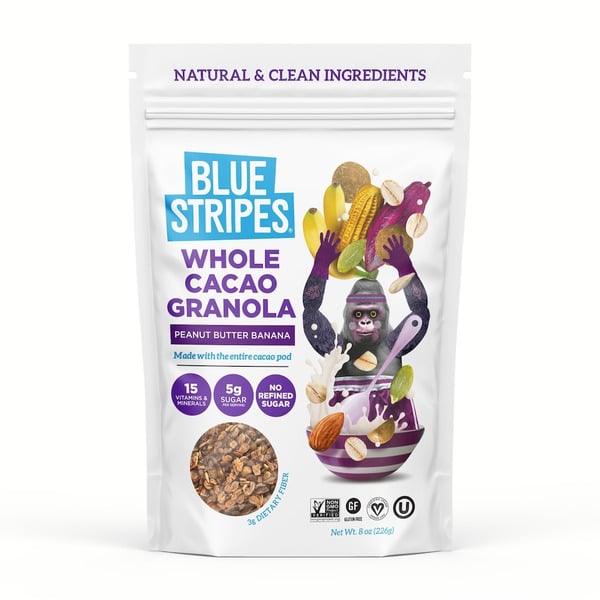 Granola Blue Stripes Whole Cacao Granola, Peanut Butter Banana hero