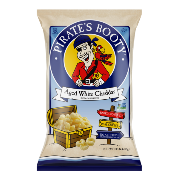 Chips & Pretzels Pirate's Booty Aged White Cheddar Non-GMO hero