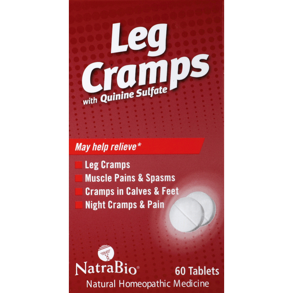 Muscles, Joints & Pain Relief NatraBio Leg Cramps, with Quinine Sulfate, Tablets hero