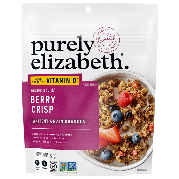 Purely Elizabeth Ancient Grain Granola, Berry Crisp, Recipe No. 31 hero