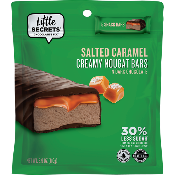 Candy & Chocolate Little Secrets Chocolates Creamy Nougat Bars with Salted Caramel hero