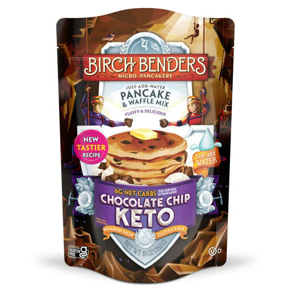 Hot Cereal & Pancake Mixes Birch Benders Chocolate Chip Keto Pancake & Waffle Mix hero