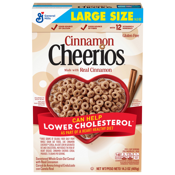 Cereal Cheerios Cereal, Cinnamon, Large Size hero