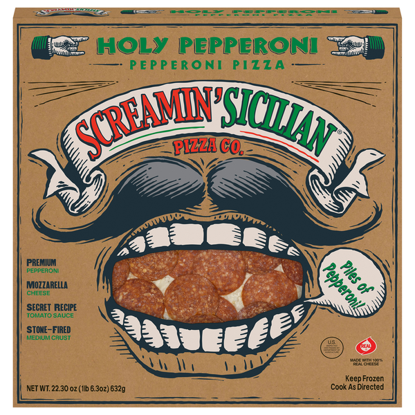 Frozen Pizza Screamin' Sicilian Pizza, Holy Pepperoni hero