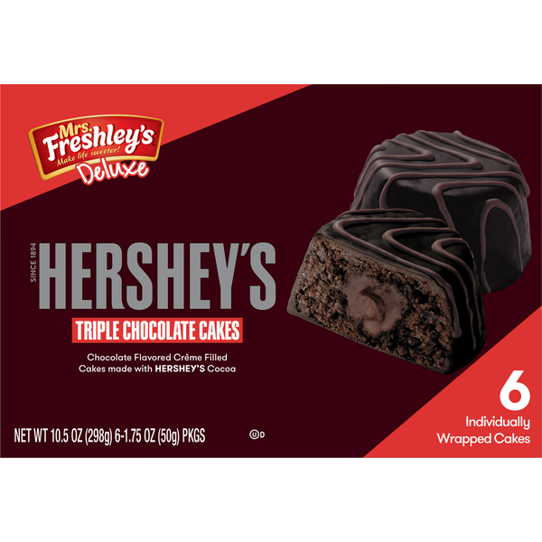 Cookies & Cakes Mrs. Freshley's Cakes, Triple Chocolate Cakes, Deluxe hero