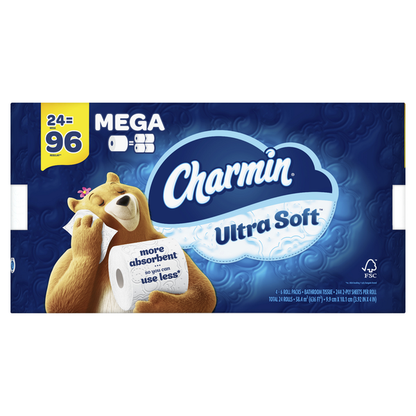 Paper Goods Charmin Ultra Soft Toilet Paper Mega Rolls hero