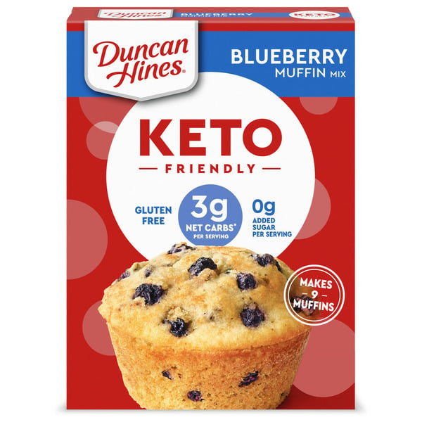 Duncan Hines Keto Friendly Blueberry Muffin Mix, Baking Mix hero