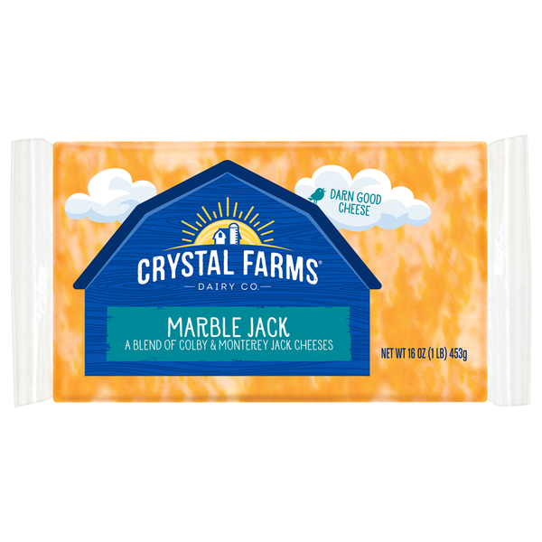 Packaged Cheese Crystal Farms Marble Jack Cheese hero