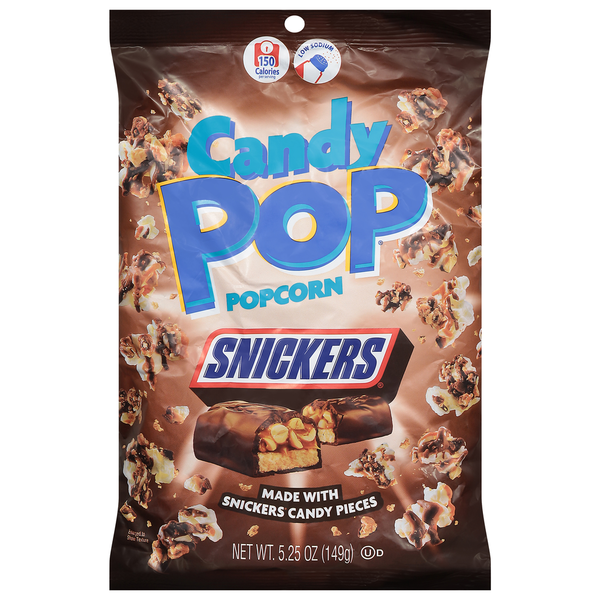 Popcorn & Jerky Candy Pop Popcorn, Snickers hero