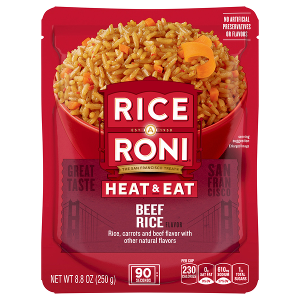 Rice-A-Roni Rice, Beef Flavor, Heat & Eat hero