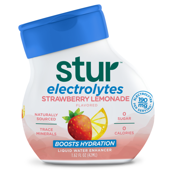 Stur Drinks Strawberry Lemonade Electrolytes Liquid Water Enhancer hero