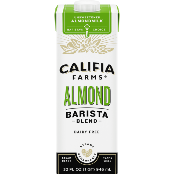 Milk Califia Farms Unsweetened Almond Barista Blend Almond Milk hero