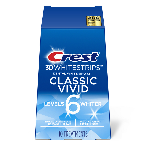 Oral Hygiene Crest 3D Whitestrips At-Home Teeth Whitening Kit Classic Vivid hero