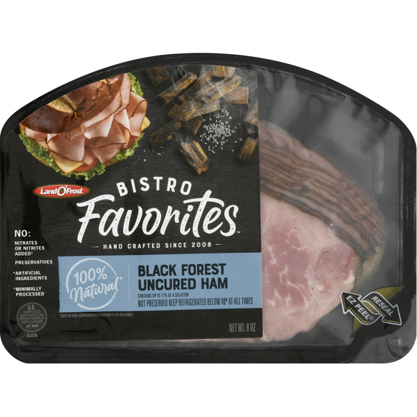 Packaged Meat Land O’Frost Bistro Favorites Uncured Ham, Black Forest hero