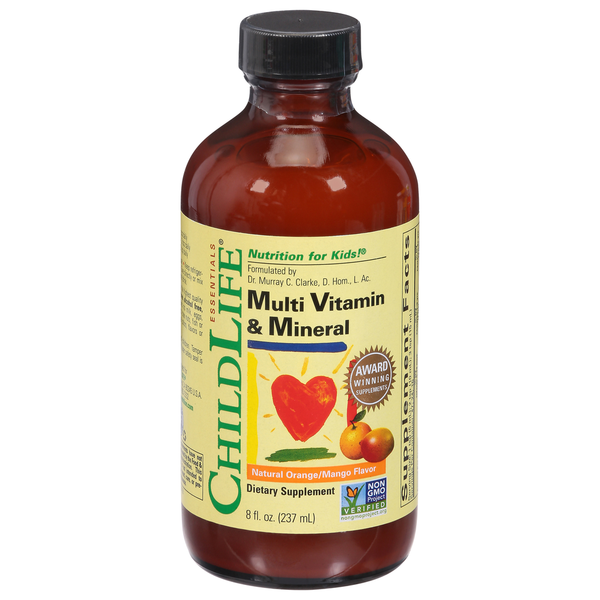 Vitamins & Supplements ChildLife Multi Vitamin & Mineral, Natural Orange/Mango Flavor hero