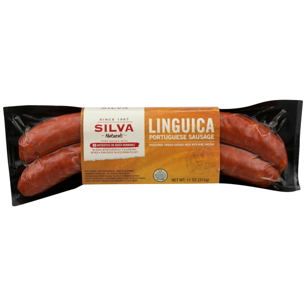 Hot Dogs, Bacon & Sausage Silva Naturals Sausage Portuguese hero