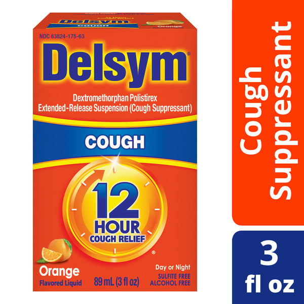 Cold, Flu & Allergy Delsym® Adult Cough Suppressant Liquid, Orange Flavor hero