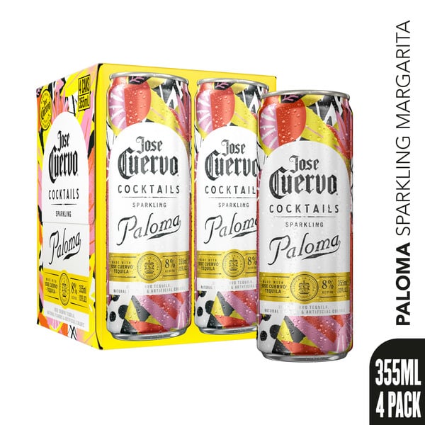 Prepared Cocktails Jose Cuervo Sparkling Margarita Paloma Cocktail hero