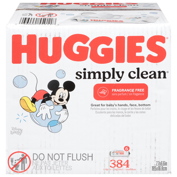 Diapers & Wipes Huggies Simply Clean Unscented Baby Wipes hero