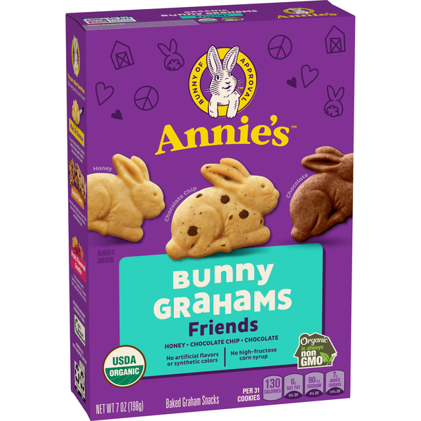 Crackers Annie's Friends Organic Bunny Grahams Baked Snacks hero