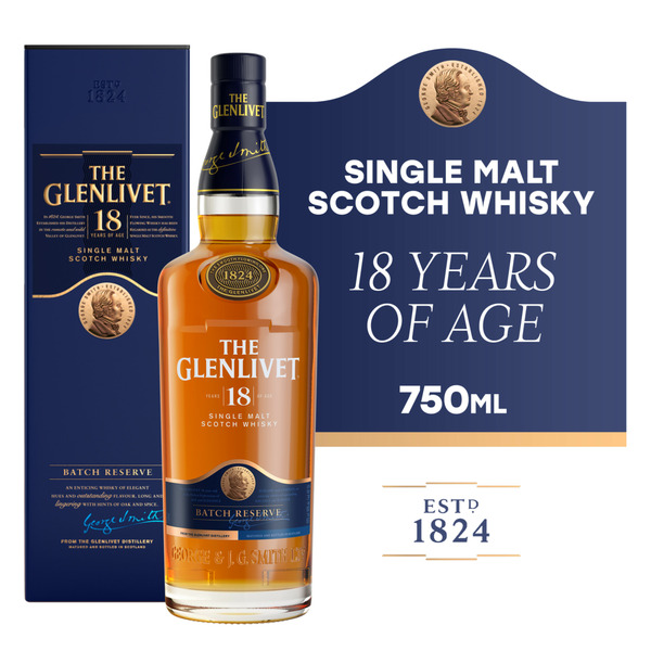 Spirits The Glenlivet 18 Year Old Single Malt Scotch Whisky hero