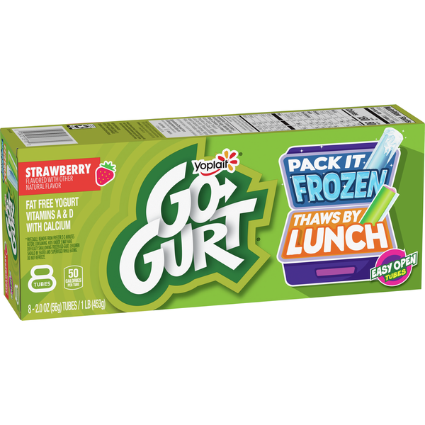 Go-Gurt Gluten Free Strawberry Kids Fat Free Yogurt Tubes hero