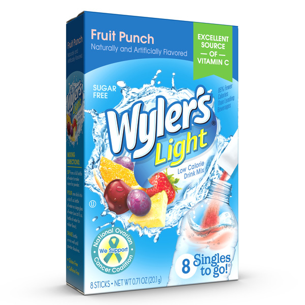 Cocoa & Drink Mixes Wyler's Light Drink Sticks Low Calorie Fruit Punch hero