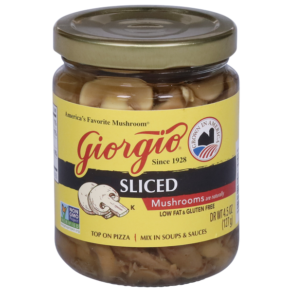 Canned & Jarred Vegetables Giorgio Mushrooms, Sliced hero