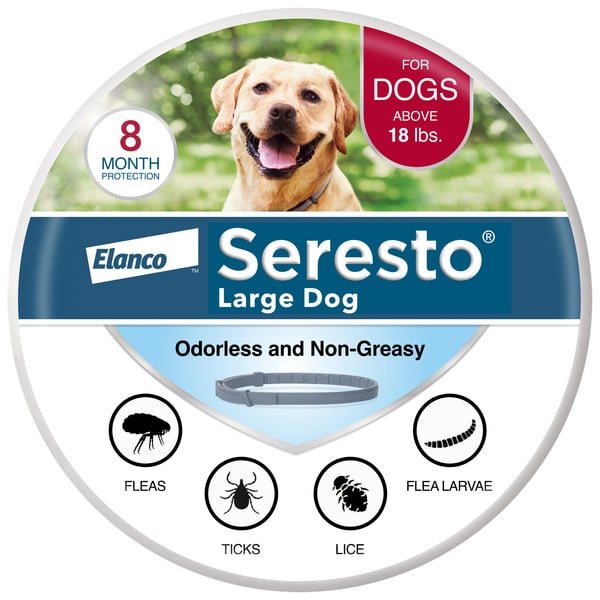 Health Seresto Flea and Tick Collar for Dogs 8-Month Flea, Tick Prevention Collar for Large Dogs (above 18lbs) hero