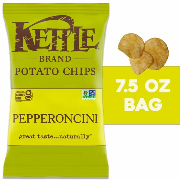 Chips & Pretzels Kettle Chips Pepperoncini Kettle Potato Chips hero