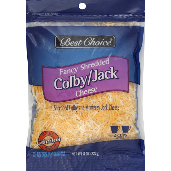 Holiday Items Best Choice Shredded Cheese, Fancy, Colby/Jack hero