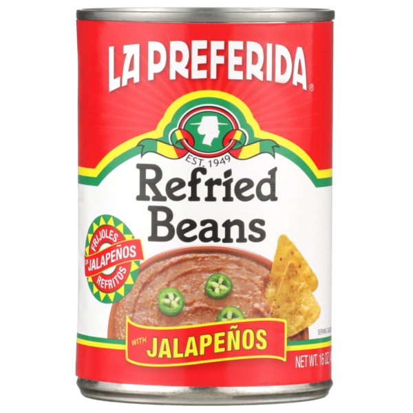 Latino Foods La Preferida Refried Beans with Jalapeños (Frijoles Refritos con Jalapeños) hero