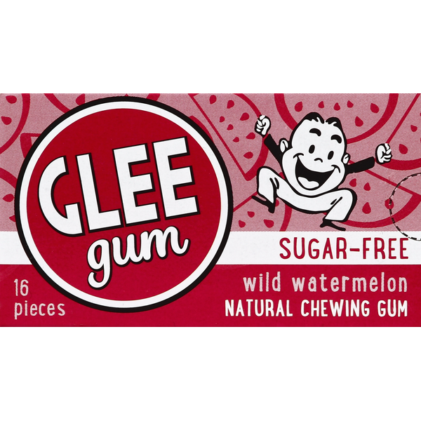 Mint & Gum Glee Gum Chewing Gum, Natural, Sugar-Free, Wild Watermelon hero