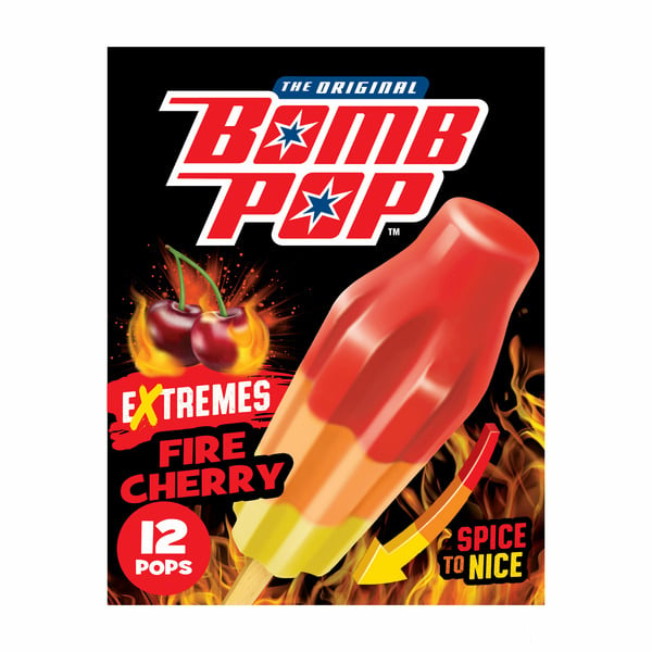 Bomb Pop Extremes Fire Cherry Ice Pops hero